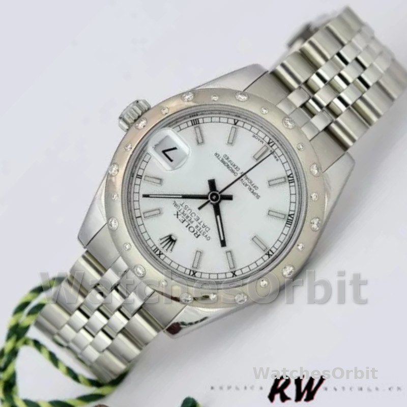 Rolex Datejust 178344 White Dial Stainless Steel 31MM Lady Replica Watch