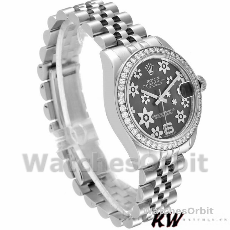 Rolex Datejust 178384 Stainless Steel Floral Dial Diamond 31MM Lady Replica Watch