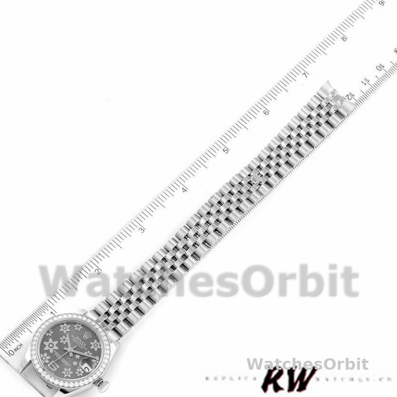 Rolex Datejust 178384 Stainless Steel Floral Dial Diamond 31MM Lady Replica Watch