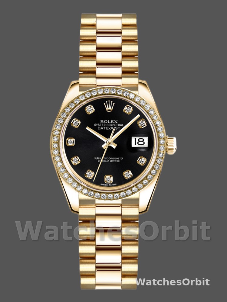 Rolex Datejust 179138 Black diamond Dial 26MM Lady Replica Watch