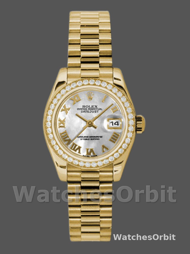 Rolex Datejust 179138 White Mother Of Pearl Roman Numeral Dial 26MM Lady Replica Watch