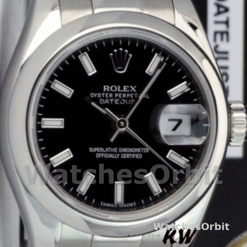 Rolex Datejust 179160 Black Index Dial Domed Bezel 26MM Lady Replica Watch