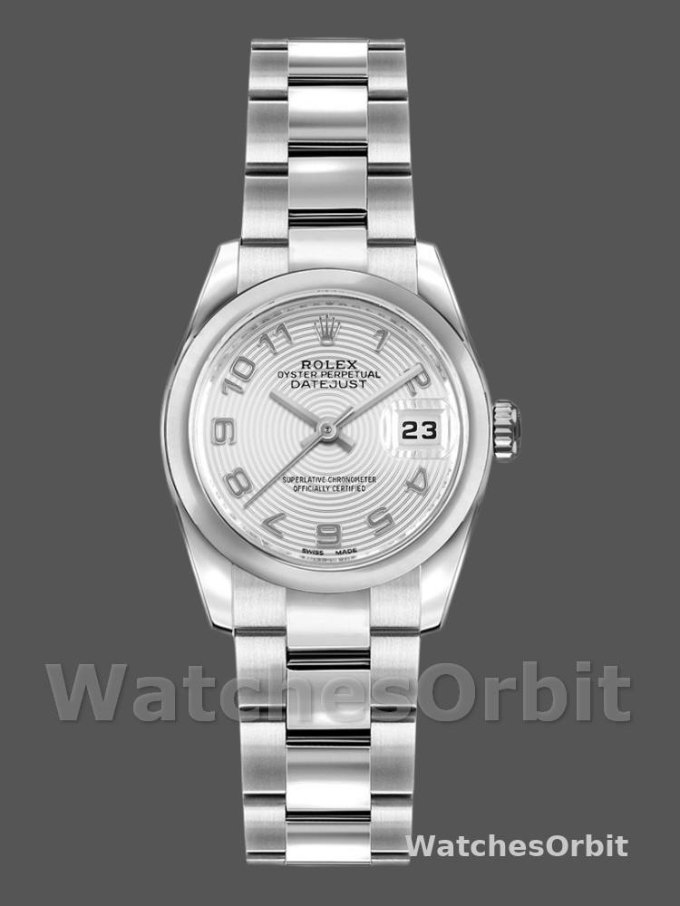 Rolex Datejust 179160 Concentric Circle Silver Dial 26MM Lady Replica Watch