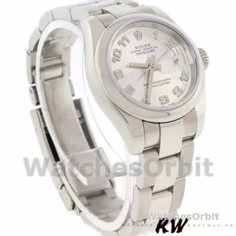 Rolex Datejust 179160 Concentric Circle Silver Dial 26MM Lady Replica Watch