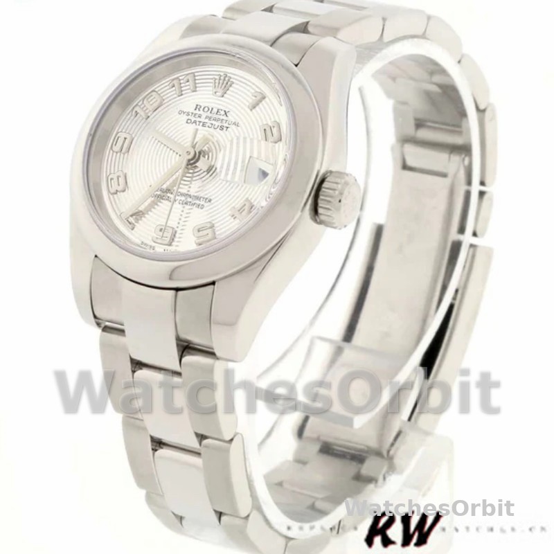 Rolex Datejust 179160 Concentric Circle Silver Dial 26MM Lady Replica Watch