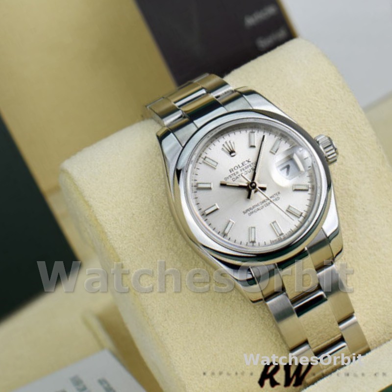 Rolex Datejust 179160 Domed Bezel Silver Index Dial 26MM Lady Replica Watch