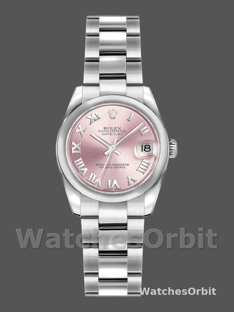 Rolex Datejust 179160 Oyster Bracelet Pink Roman Dial 26MM Lady Replica Watch