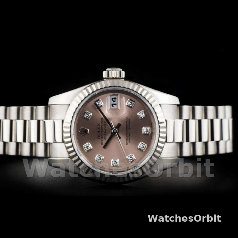 Rolex Datejust 179179 Pink Diamond Dial Fluted Bezel 26MM Lady Replica Watch