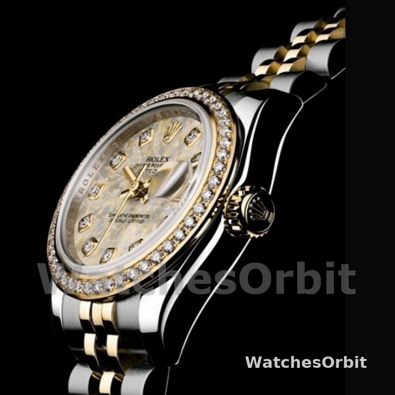 Rolex Datejust 179383 Jubilee Crystal Grey and Champagne Dial 26MM Lady Replica Watch