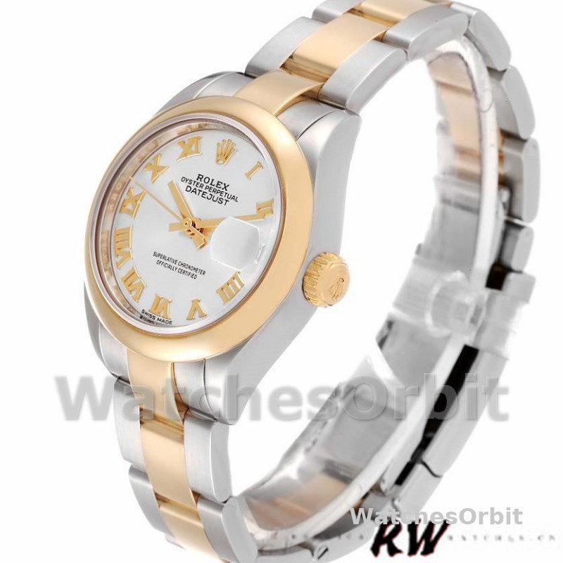 Rolex Datejust 279163 Silver Roman Dial Domed Bezel 28mm Lady Replica Watch