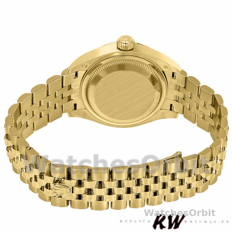 Rolex Datejust 279178 Silver Diamond Dial Yellow Gold 28mm Lady Replica Watch