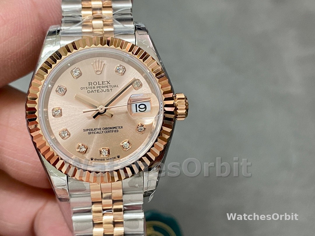 Rolex Datejust 28 Chocolate Diamond Dial m279135rbr 0018 Women's Watch
