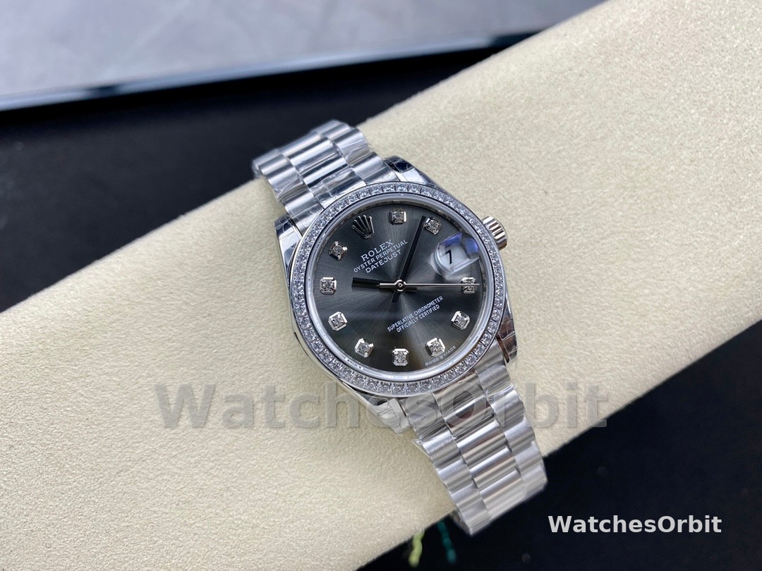 Rolex Datejust 31 White Gold Dark Grey m278289rbr 0006 Women's Watch