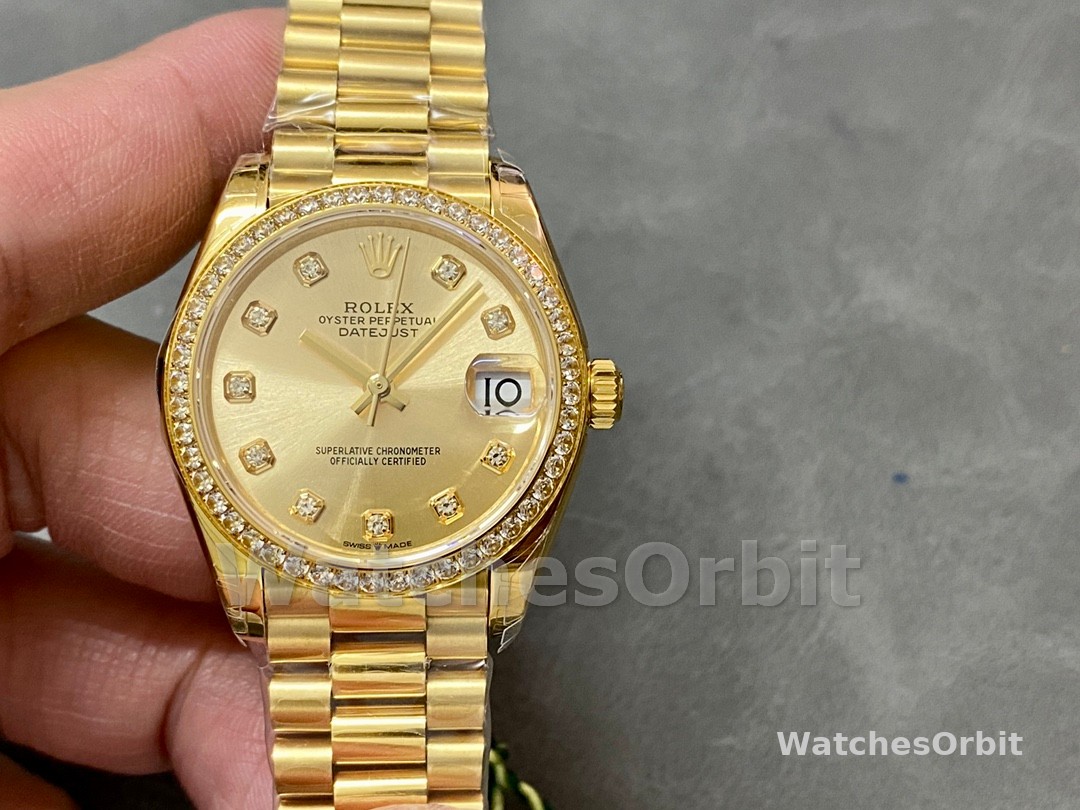 Rolex Datejust 31 Yellow Gold Champagne Dial 278288RBR 0005 Women's Watch