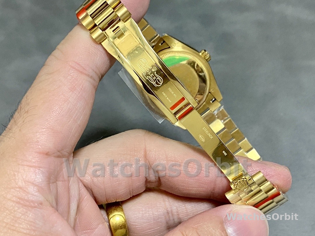 Rolex Datejust 31mm Yellow Gold 278278 Olive Green Floral President m278278 0046