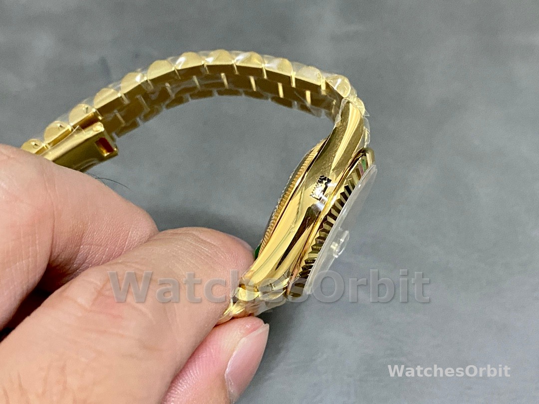 Rolex Datejust 31mm Yellow Gold 278278 Olive Green Floral President m278278 0046