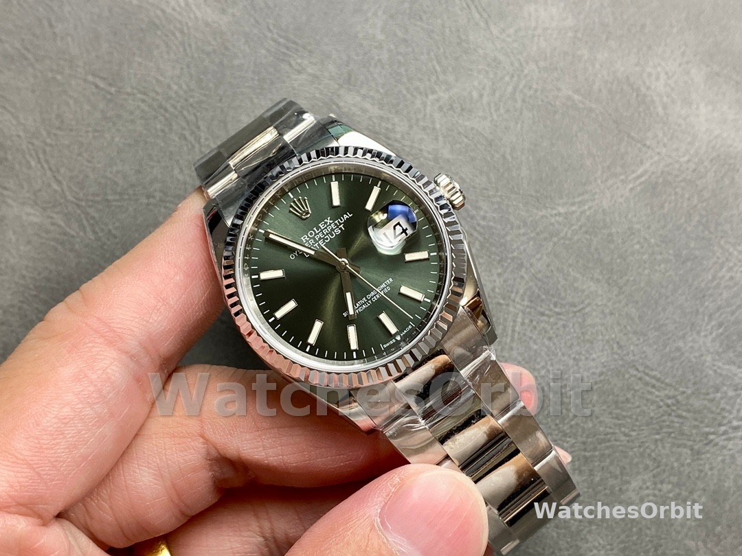 Rolex Datejust 36 White Gold Fluted Bezel 126234 0052 Unisex Watch