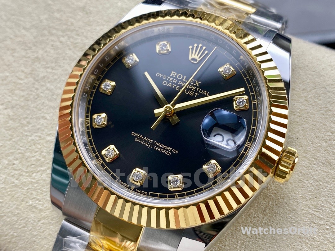 Rolex Datejust 41 Black Diamond Dial M126333 0005 Men's Watch