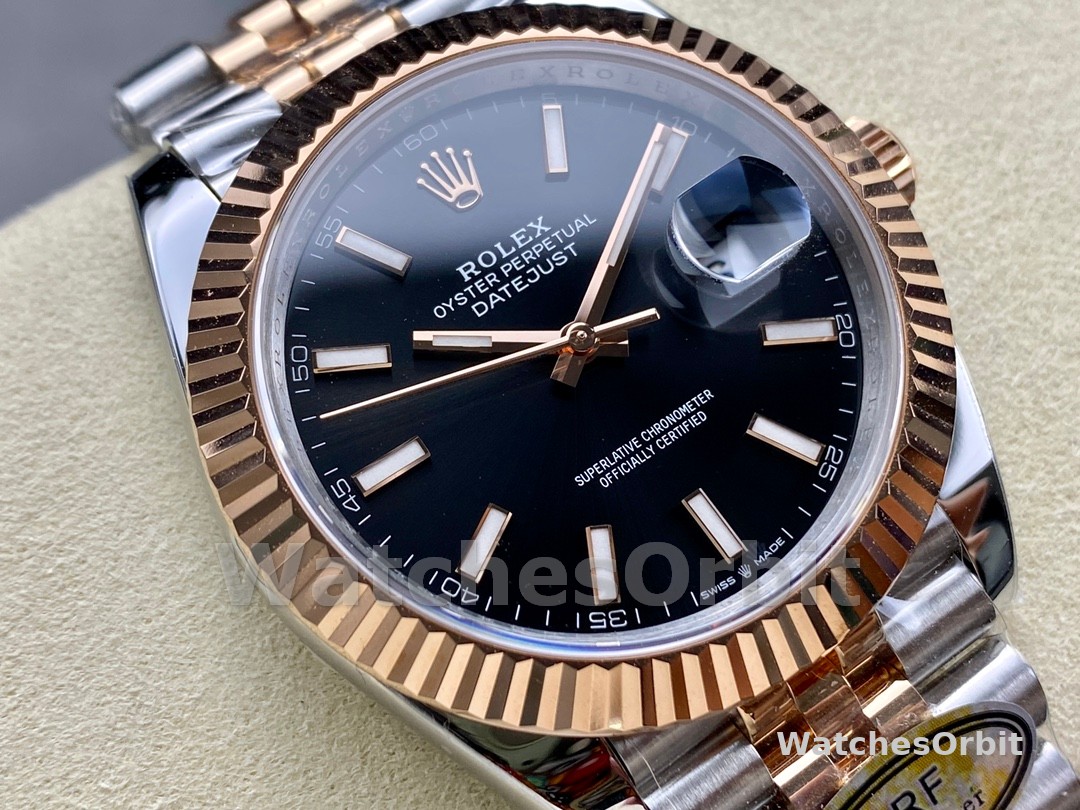 Rolex Datejust 41 Everose Gold Black Dial Jubilee Bracelet 126331