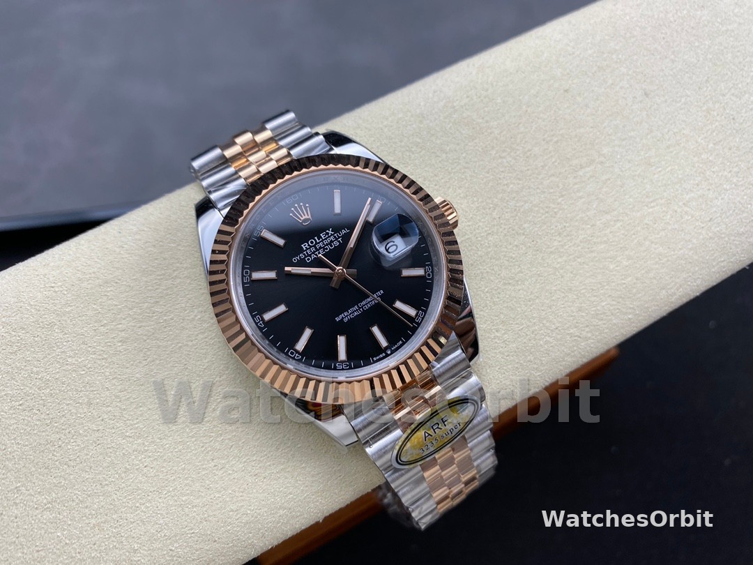 Rolex Datejust 41 Everose Gold Black Dial Jubilee Bracelet 126331