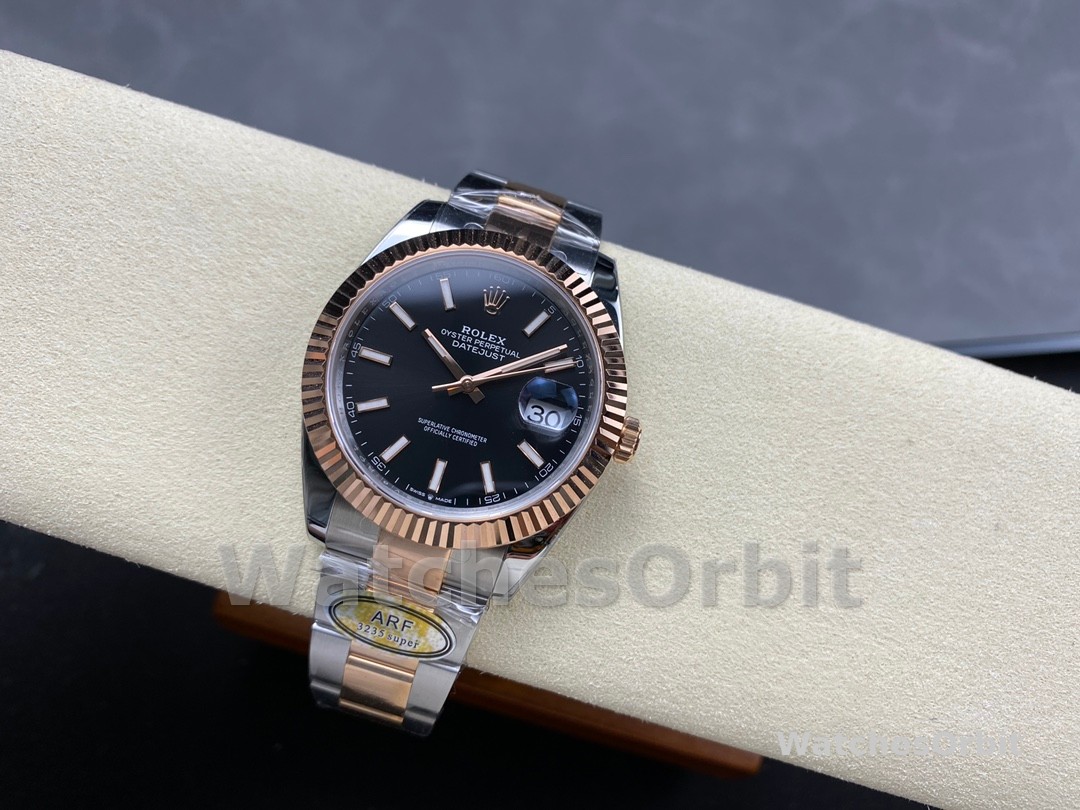 Rolex Datejust 41 Everose Gold Black Dial Oyster Bracelet 126331