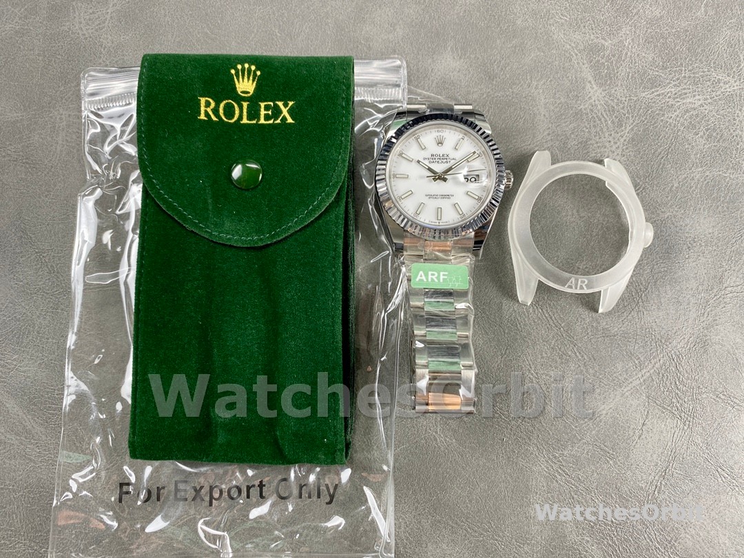 Rolex Datejust 41 Stainless Steel And White Gold White Dial M126334 0009 Men's Watch