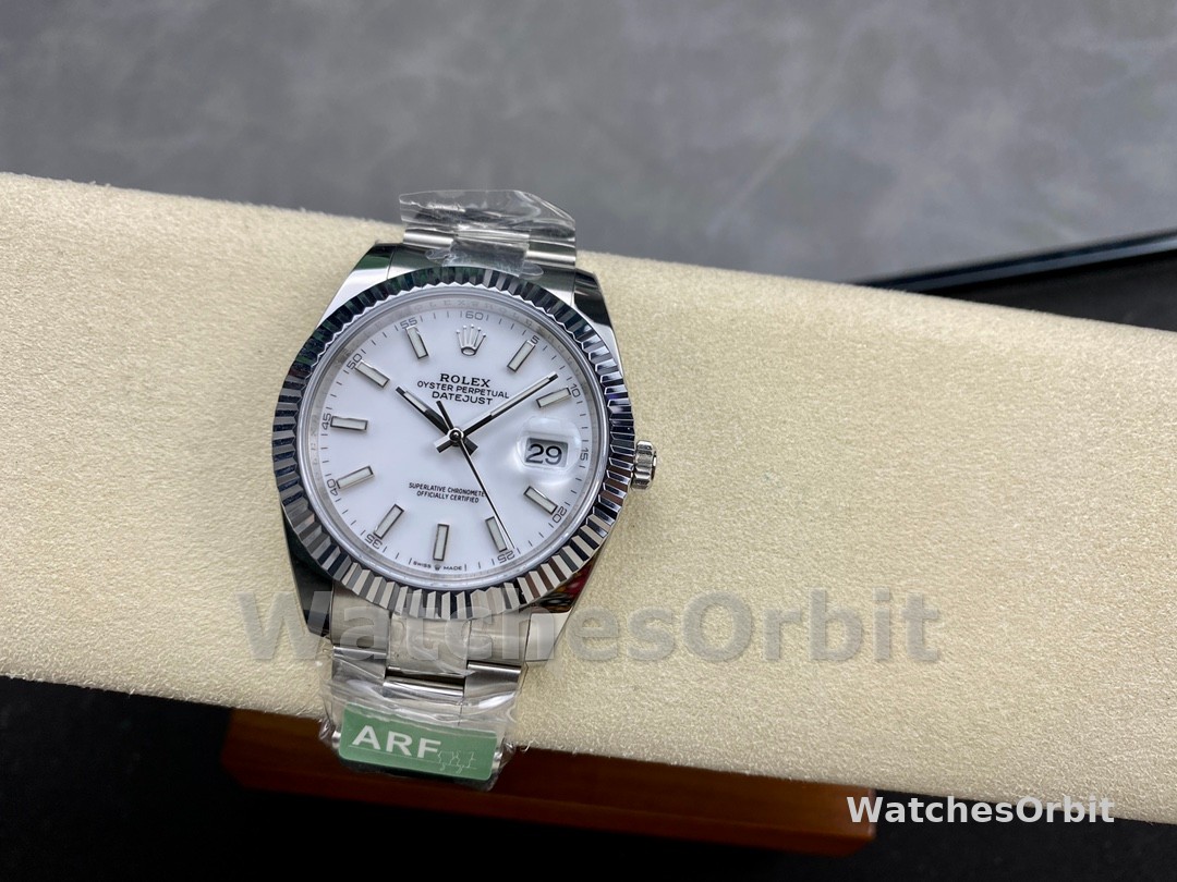 Rolex Datejust 41 Stainless Steel And White Gold White Dial M126334 0009 Men's Watch