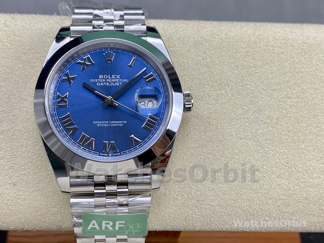 Rolex Datejust 41 Stainless Steel Blue Roman Dial Jubilee Bracelet M126300 0018 Men's Watch