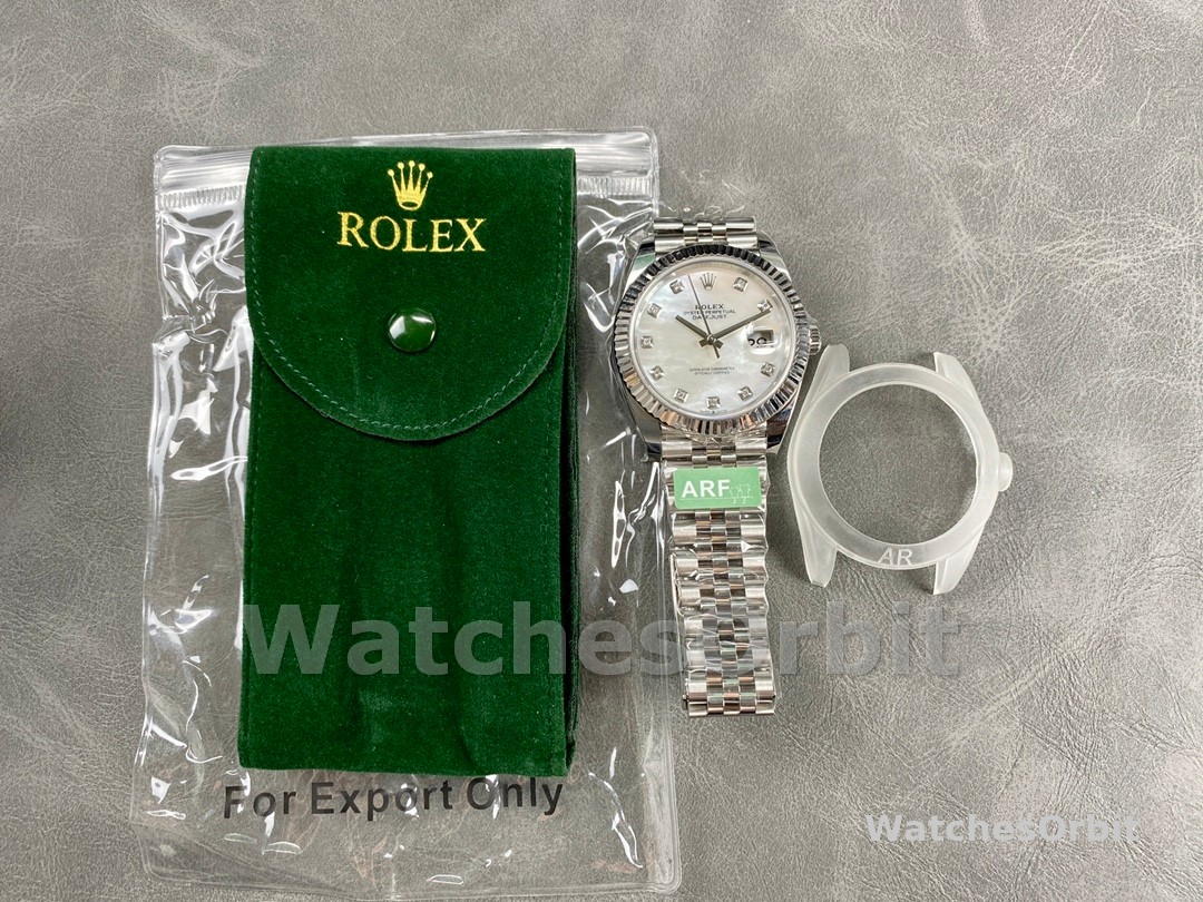 Rolex Datejust 41 Steel White Gold MOP Diamond Dial 126334 Men's Watch