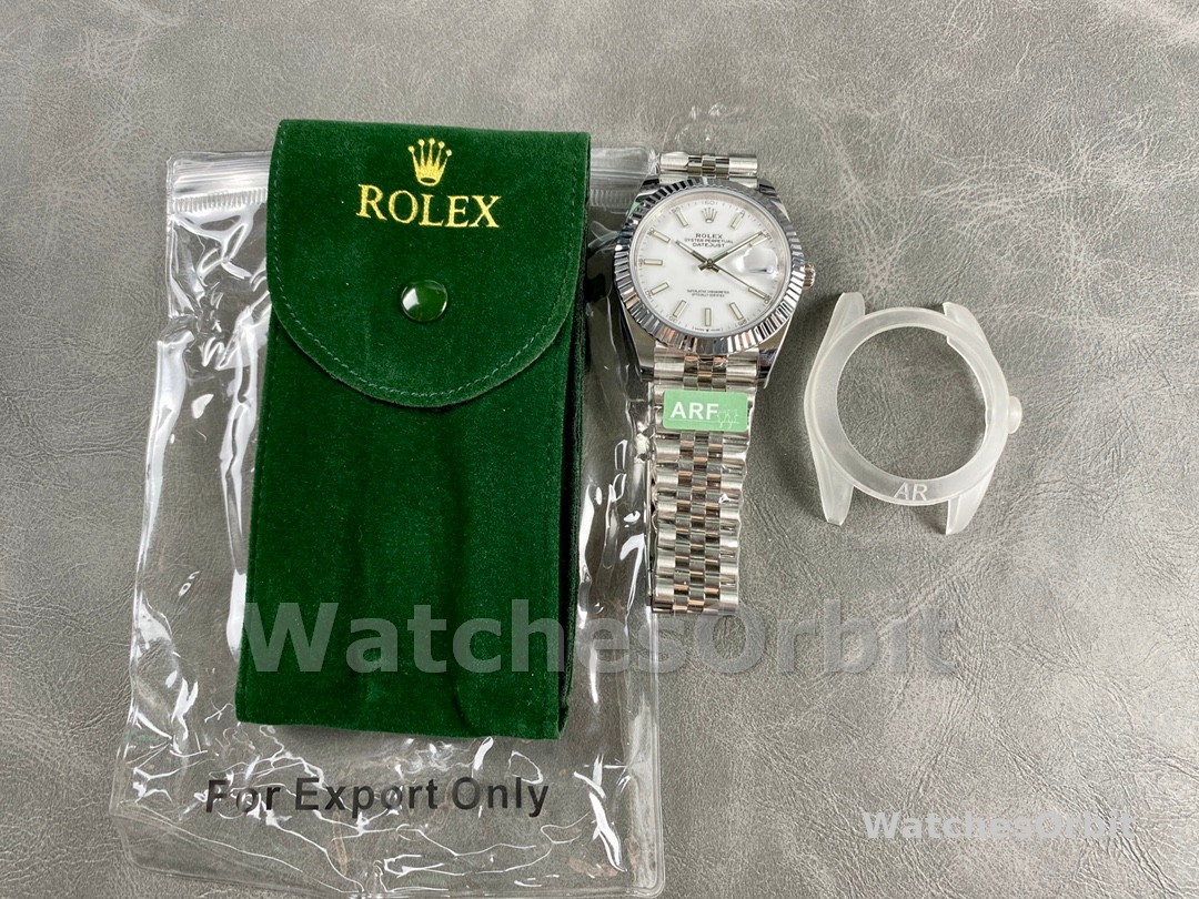 Rolex Datejust 41 Steel & White Gold White Dial Jubilee Bracelet M126334 0010 Men's Watch