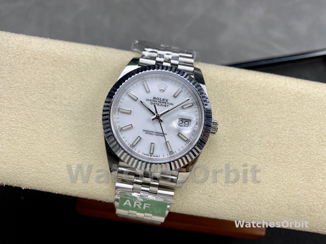 Rolex Datejust 41 Steel & White Gold White Dial Jubilee Bracelet M126334 0010 Men's Watch