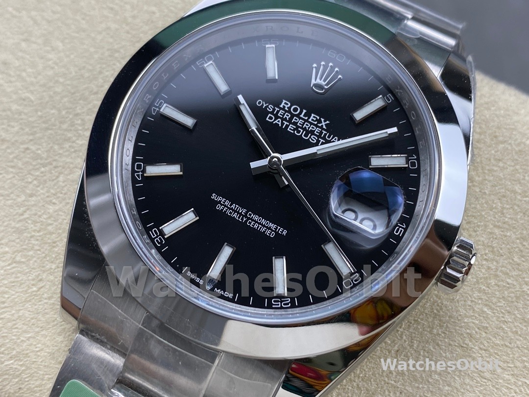 Rolex Datejust 41mm Black Index Oyster Stainless Steel 126300 0011 Men's Watch