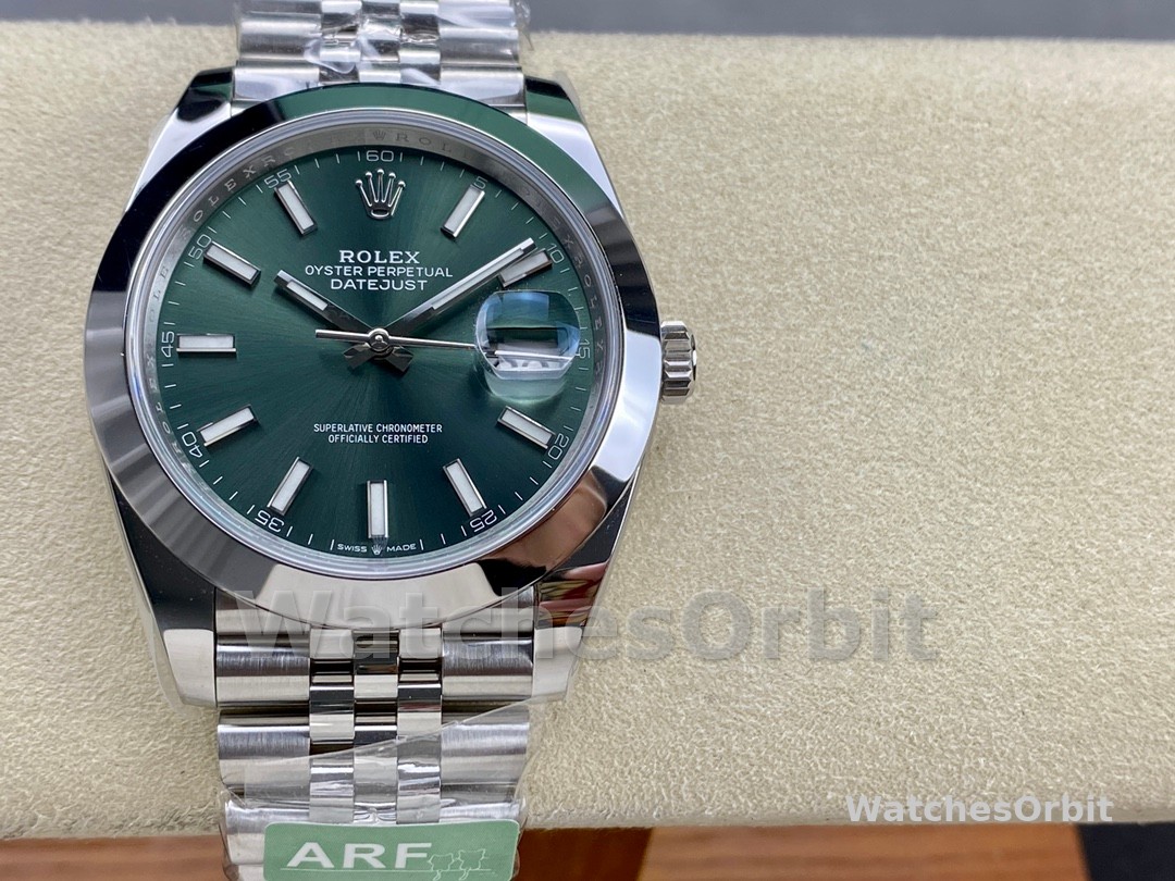 Rolex DateJust 41mm m126300 0020 Oystersteel Jubilee Mint Green Dial