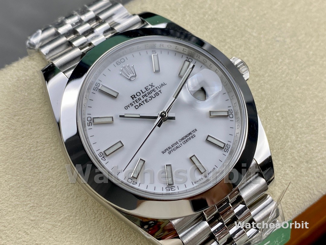 Rolex Datejust 41mm Stainless Steel 126300 0006 White Index Jubilee