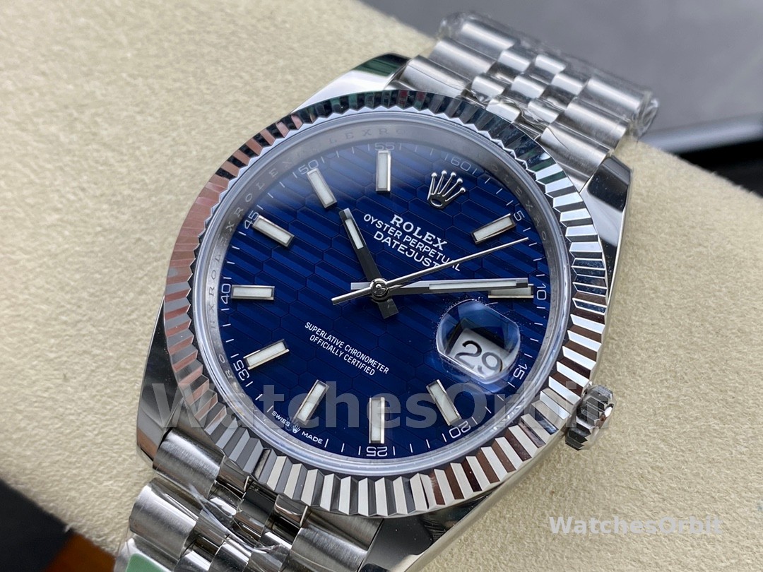 Rolex Datejust 41mm Stainless Steel 126334 Blue Index Jubilee Men's Watch