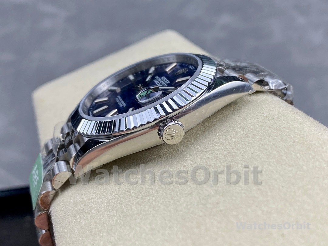 Rolex Datejust 41mm Stainless Steel 126334 Blue Index Jubilee Men's Watch