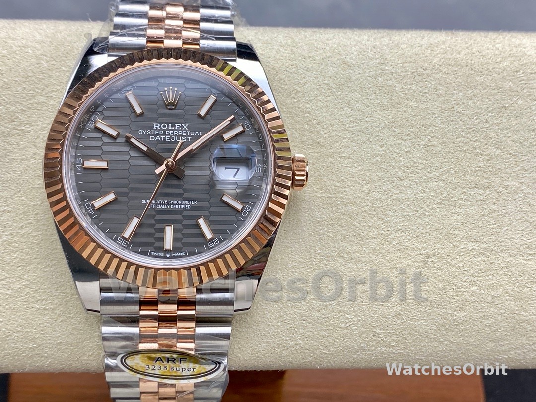 Rolex Datejust Grey Fluted Motif Dial m126331 0020 Mens Watch