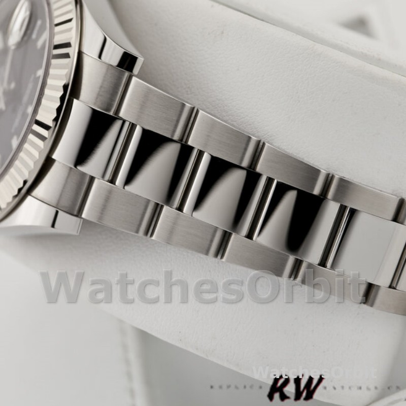 Rolex Datejust m126334 0017 Fluted Bezel Black Dial 41MM Mens Replica Watch