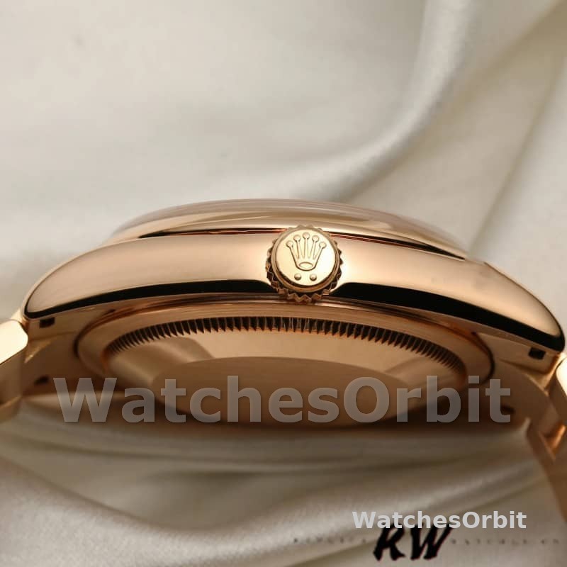 Rolex Day Date 118205 Black Dial Rose Gold 36mm Unisex Replica Watch