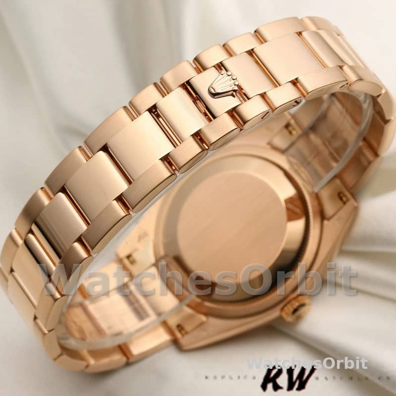 Rolex Day Date 118205 Black Dial Rose Gold 36mm Unisex Replica Watch