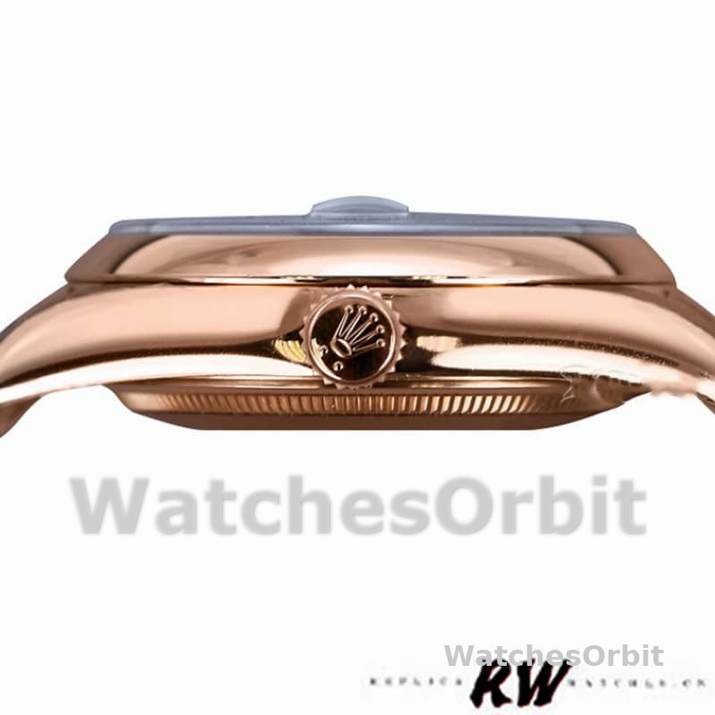 Rolex Day-Date 118205 Rose Gold Grey Dial 36mm Unisex Replica Watch
