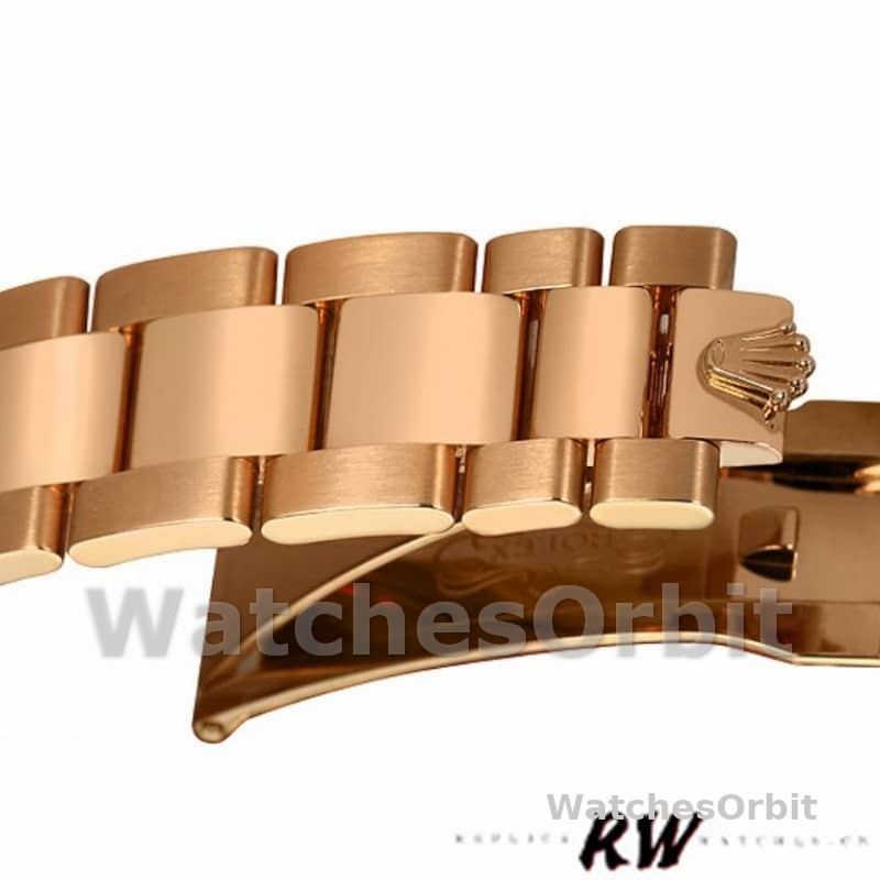 Rolex Day-Date 118205 Rose Gold Pink Jubilee Diamond Dial 36mm Unisex Replica Watch