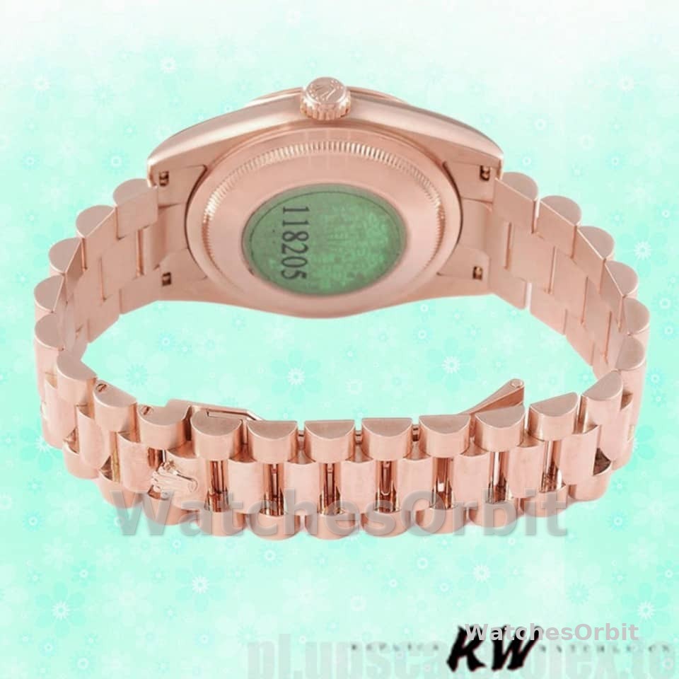 Rolex Day-Date 118205 Rose Gold Rhodium Grey Dial 36mm Unisex Replica Watch