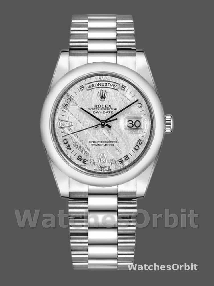 Rolex Day Date 118206 Meteorite Grey Dial 36mm Unisex Replica Watch