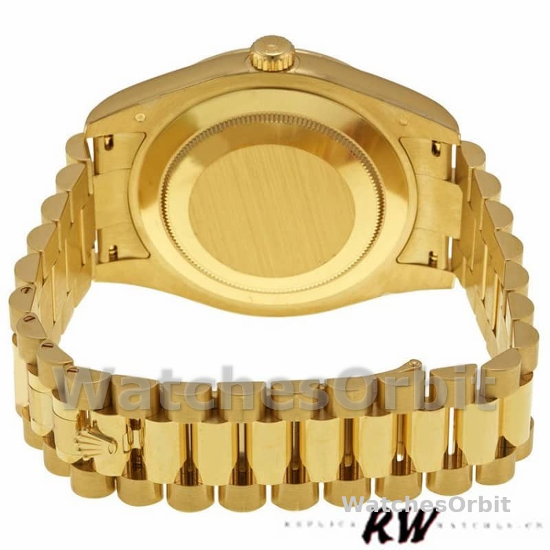 Rolex Day-Date 118208 Yellow Gold Blue Diamond Dial 36mm Unisex Replica Watch