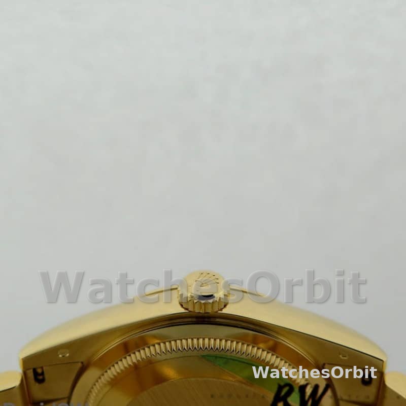 Rolex Day-Date 118208 Yellow Gold Meteorite Grey Diamond Dial 36mm Unisex Replica Watch
