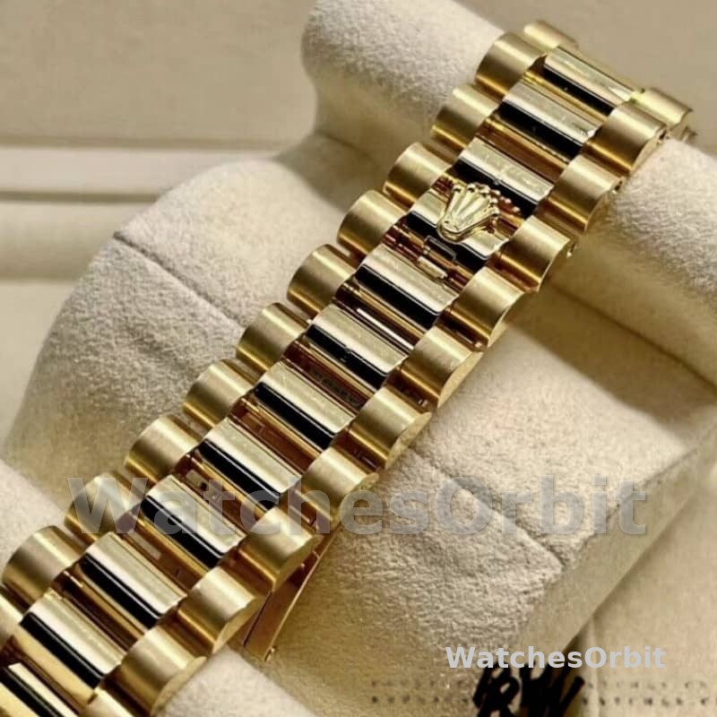 Rolex Day-Date 118208 Yellow Gold Meteorite Grey Diamond Dial 36mm Unisex Replica Watch