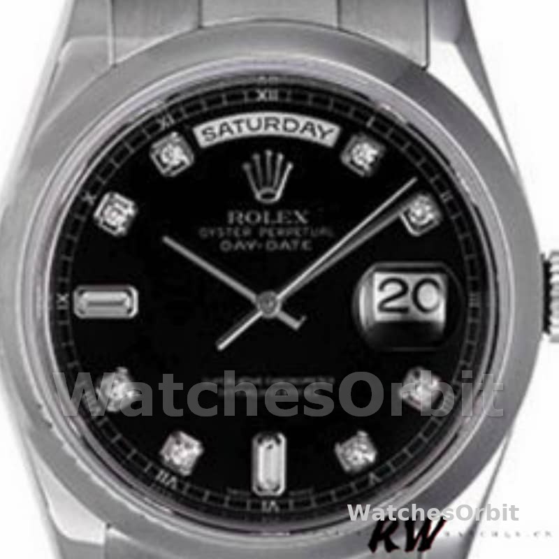 Rolex Day-Date 118209 Black dial 36mm Unisex Replica Watch
