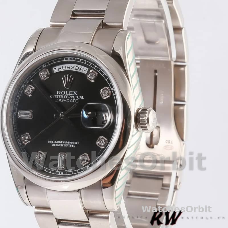 Rolex Day-Date 118209 Black dial 36mm Unisex Replica Watch