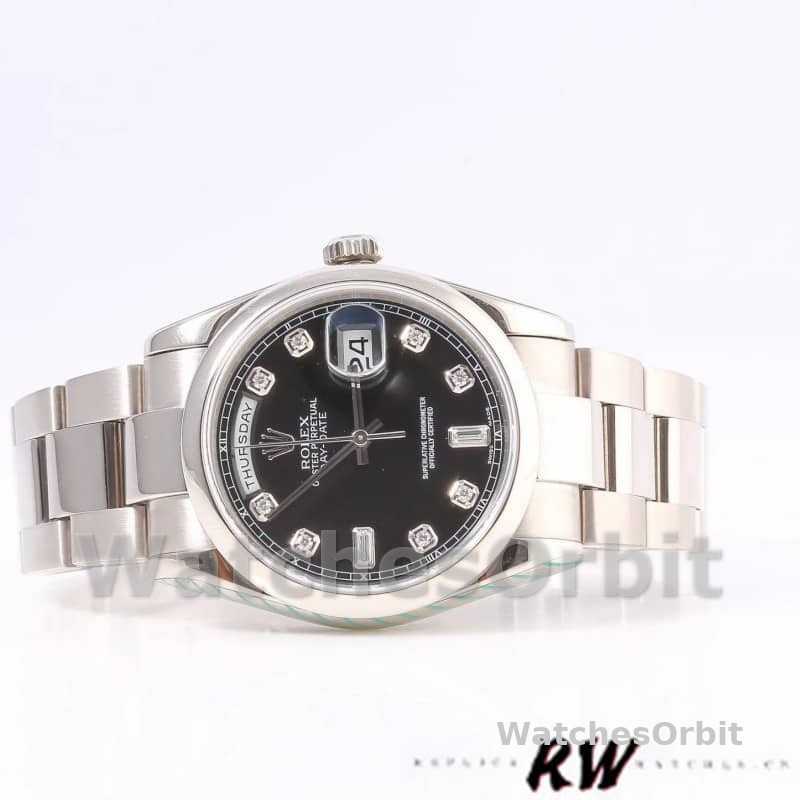 Rolex Day-Date 118209 Black dial 36mm Unisex Replica Watch